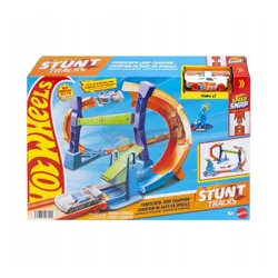 HOT WHEELS STUNT TRACKS ZESTAW Mistrzowski skok na pętli + autko, zestaw +4 JFH36