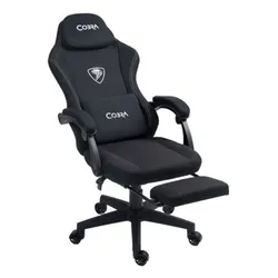 Fotel COBRA Player 5.0 CRF53BK Czarny + podnóżek