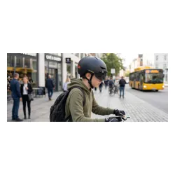 Kask XRIDER XRIH008M Inteligentny Czarny Miejski z lampką i kierunkowskazami (rozmiar M)