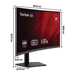 Monitor VIEWSONIC VA3820C 38" 3840x1600px IPS 75Hz