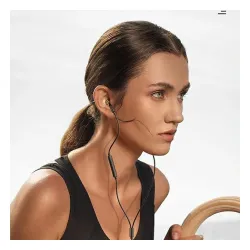 Słuchawki bezprzewodowe USAMS EP-43 Metal USB-C Dokanałowe Mikrofon Czarny