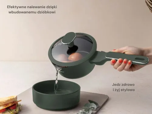 Zestaw patelni i garnków BERLINGER HAUS Matte Green BH 8208N (15 elementów)