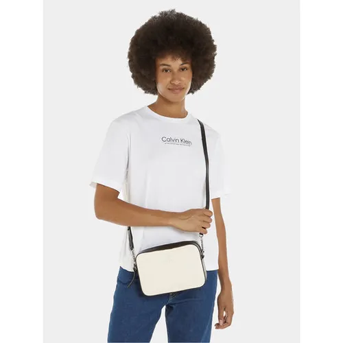 Geanta Calvin Klein Quilt Camera_Canvas K60K611892 Geanta Ecru