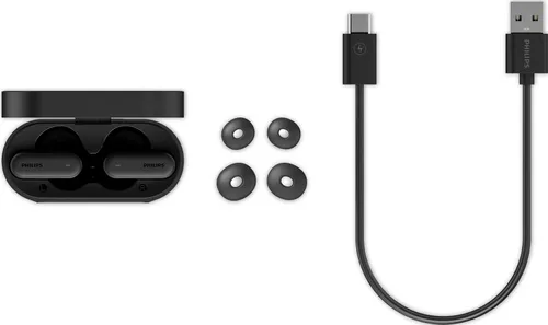 Słuchawki dokanałowe PHILIPS TAT6000BK/00 ANC Czarny