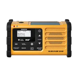 Radioodbiornik Sangean SURVIVOR DAB MMR-88 DAB Radio FM DAB+ Żółty