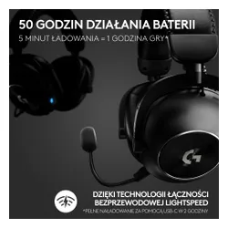 Słuchawki bezprzewodowe z mikrofonem Logitech G Pro X2 Lightspeed Nauszne Czarny