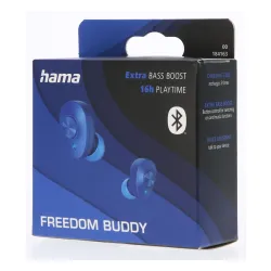 Słuchawki bezprzewodowe Hama Freedom Buddy Dokanałowe Bluetooth 5.3 Niebieski