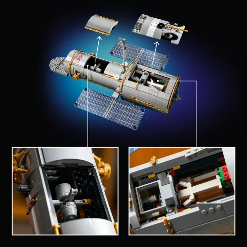 LEGO ICONS 11382 Hubble Space Telescope, zestaw klocków 18+
