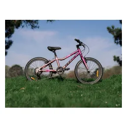 Rower dziecięcy HUFFY Literide Junior 20 cali dla dziewczynki Różowo-fioletowy