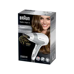 Braun Satin Hair фен 5 Powerfection HD580 ионизация холодный воздух 2500 Вт 2 скорости выдувания 3 уровня температуры