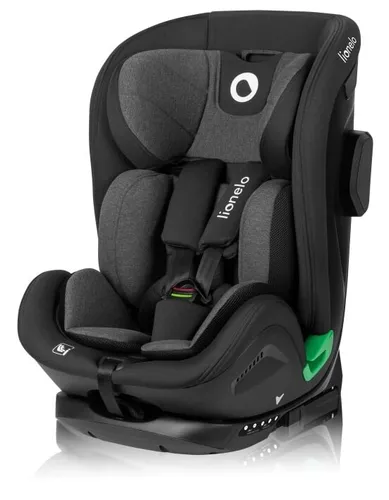 Fotelik samochodowy LIONELO Harper i-Size 76-150 cm (9-36 kg) Czarno-szary