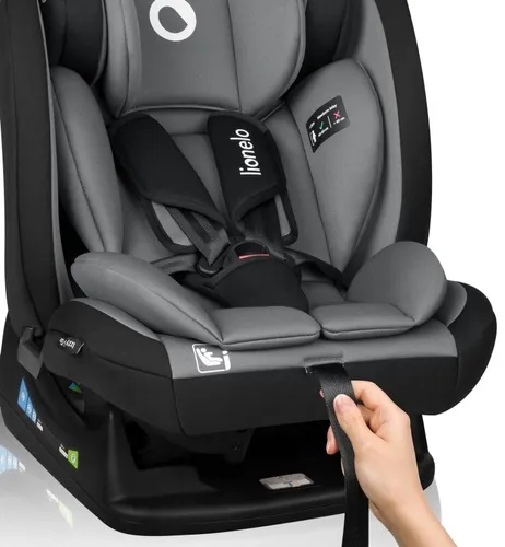 Fotelik samochodowy LIONELO Izzy i-Size 40-150 cm (0-36 kg) Czarno-szary