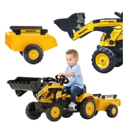 Falk Traktor Na Pedały Koparka Komatsu Z Przyczepą I Łyżką 2-5 Lat