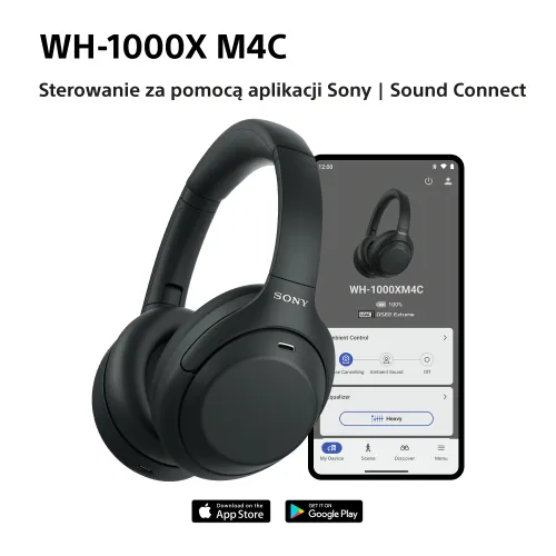 Słuchawki bezprzewodowe Sony WH-1000XM4C ANC Nauszne Bluetooth 6.0 Srebrny