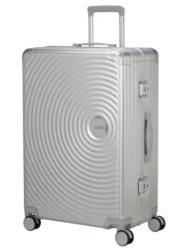 Walizka duża American Tourister Soundbox Alu - silver