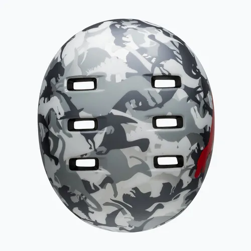 Kask rowerowy dziecięcy Bell Lil Ripper Jr matte gray silver/camosaurus