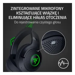 Słuchawki bezprzewodowe z mikrofonem Razer Kraken Kitty V2 BT Black Nauszne Czarny
