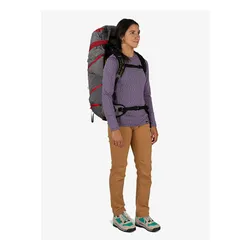 Plecak trekkingowy damski Osprey Eja Pro 55 - dale grey/poinsettia red