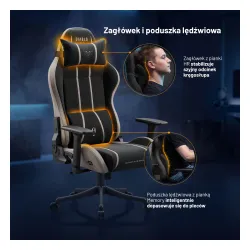 Fotel Diablo Chairs X-One 2.0 Normal Camel Black Gamingowy do 140kg Tkanina Czarno-Beżowy