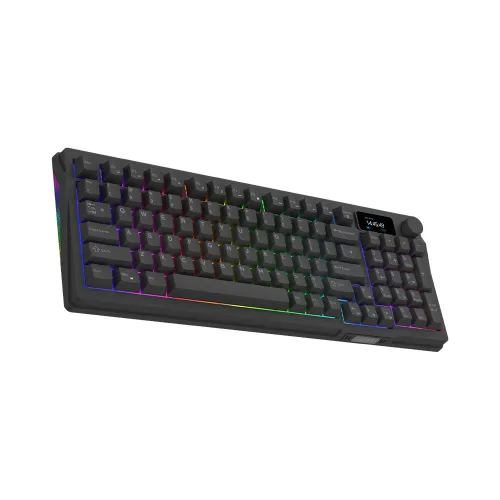 Klawiatura gamingowa Aqirys Atria AQIRYS White Linear przewodowa mechaniczna podświetlana czarna