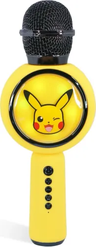 Mikrofon z głośnikiem Bluetooth OTL Technologies Pokémon Pikachu PopSing LED Light Up Wireless Karaoke 5W Żółty