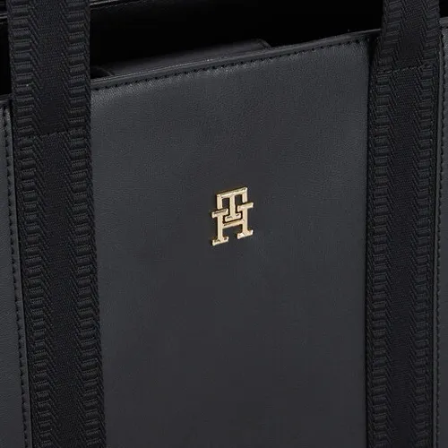 Сумка Tommy Hilfiger Th Identity Med Tote AW0AW15569 Black BDS