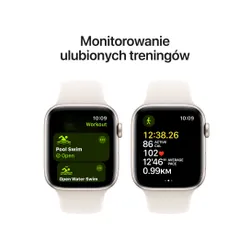 Apple Watch SE 2gen GPS + Cellular 44mm koperta z aluminium (księżycowa poświata) + pasek sportowy rozmiar M/L (księżycowa poświat) 2024 (CPO)