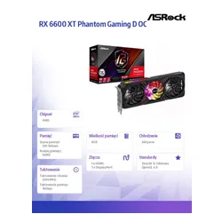 Видеокарта RX 6600 XT Phantom Gaming D OC 8GB 128bit GDDR6 3DP / HDMI