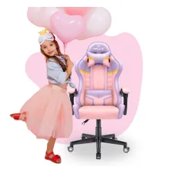 Fotel HELL'S CHAIR HC- 1004 Kids Colorful Różowo-fioletowy