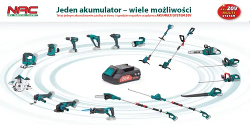 Nożyce do żywopłotu NAC HB-BL-LI-20V 510mm 20V akumulatorowe