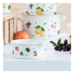 RIESS Country Fruit Garden 0,75 l - rondel emaliowany