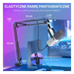 Mikrofon Fifine AM8TW Przewodowy Dynamiczny Biały
