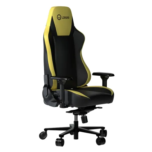 Fotel Lorgar Base 311 Gamingowy do 150kg Skóra ECO Czarno-żółty