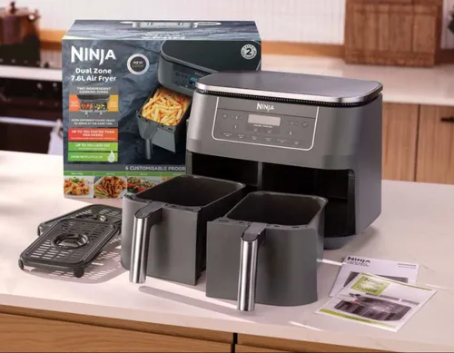 Air fryer Frytkownica beztłuszczowa NINJA Dual Zone DZ300EU 7,6 l Szary