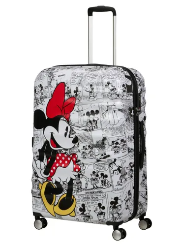 Walizka duża American Tourister Wavebreaker Disney - Minnie comics white