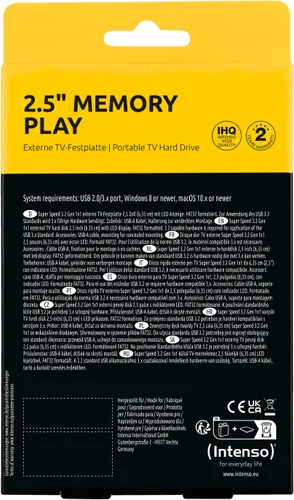 Dysk INTENSO Memory Play 2TB HDD