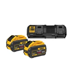 Zestaw 2 akumulatorów 9.0Ah i ładowarki 4A DeWalt FLEXVOLT DCB132X2