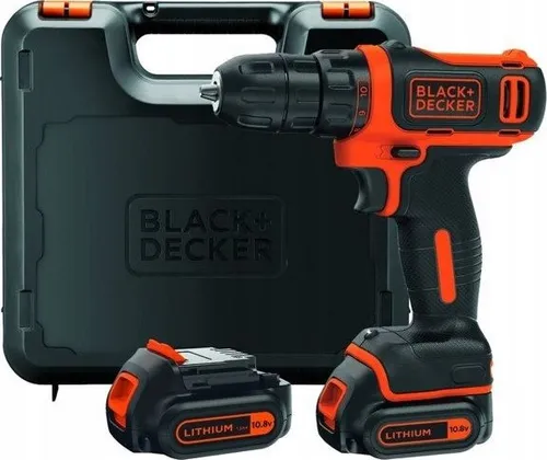 Black &amp; Decker Akülü Matkap BDCDD12KB 10.8 V 2 x 1.5 Ah Akülü Matkap