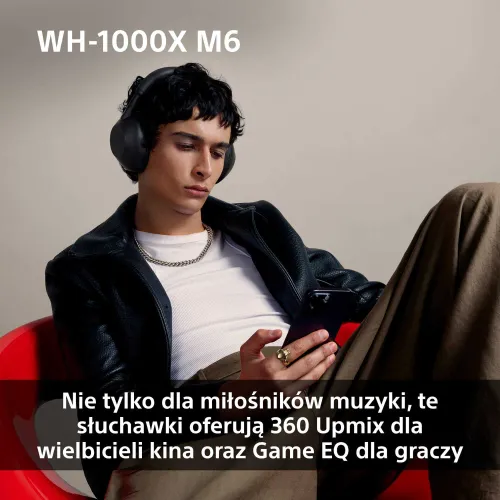 Słuchawki bezprzewodowe Sony WH-1000XM6 ANC Nauszne Bluetooth 5.3 Oliwkowy
