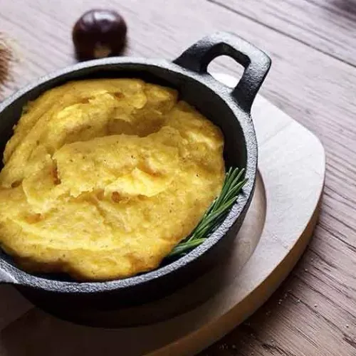 TOGNANA Fusion Taste 17 x 11 cm - patelnia żeliwna z deską