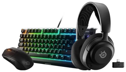 SteelSeries Arctis Nova 5 Czarne + Rival 3 Gen 2 WL + Apex 3 TKL
