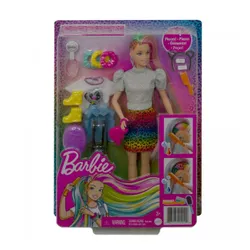 Mattel Barbie Прическа для куклы Барби Разноцветный леопард