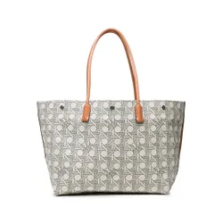 Сумка Tory Burch Canvas Basketweave Tote 139623 Beige