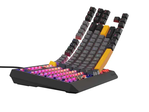 Klawiatura mechaniczna Genesis Thor 230 TKL US RGB Outemu Red Szary