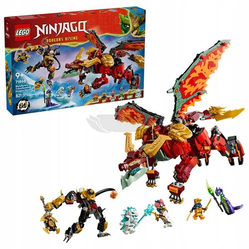 LEGO Ninjago 71868 Transformujący smoczy mech Wyldfyre, zestaw klocków 9+