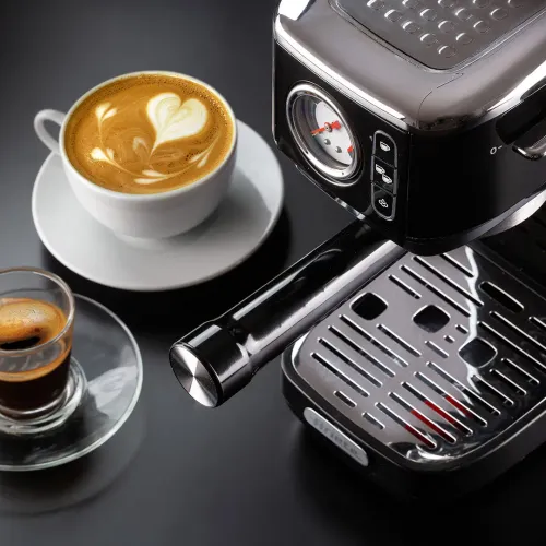 Экспресс для кофе с рожком Ariete Perfetto Slim Manometro Moderna 1381/32, 1300 Вт, черный