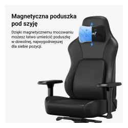 Fotel Anda Seat Phantom 4 L Pro Gray Fabric Gamingowy do 100kg Tkanina Szary