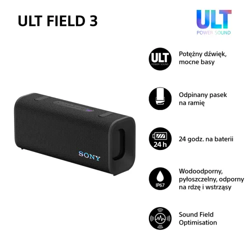 Głośnik Bluetooth Sony ULT Field 3 SRS-ULT30B Czarny
