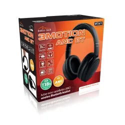 Słuchawki bezprzewodowe Media-Tech 3MOTION ANC BT Nauszne Bluetooth 5.3 Czarny