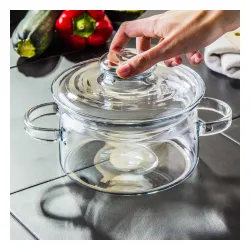 Garnek szklany żaroodporny z pokrywką SIMAX NYKO 1,5 l